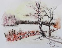 Nymphensee Brieselang im Winter I 2021 (39 x 29)