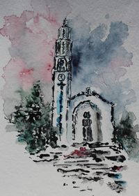 Kirche im Nebel (Cilaos), Reunion 2019 (23 x 29)