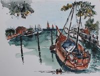 Historischer Hafen in Altenhagen_Dar&szlig; (40 x 30)